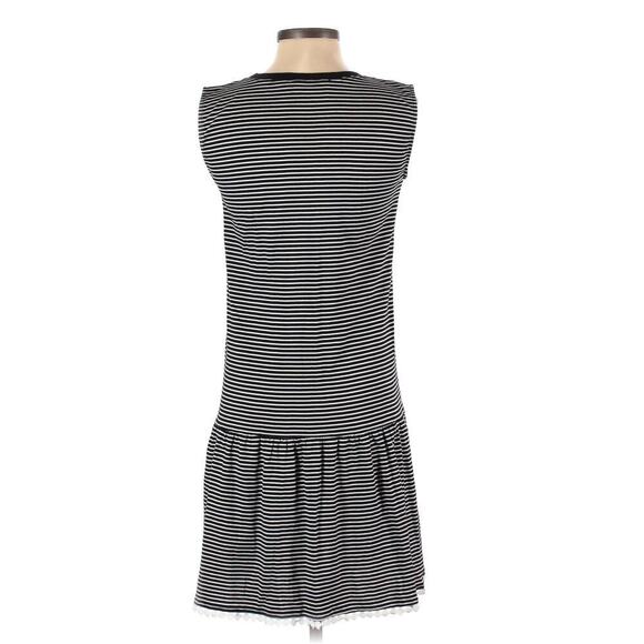 N Nicholas Sleeveless Dropped Waist Embroidered Cotton Dress - Stripes - Multi - Picture 2 of 12